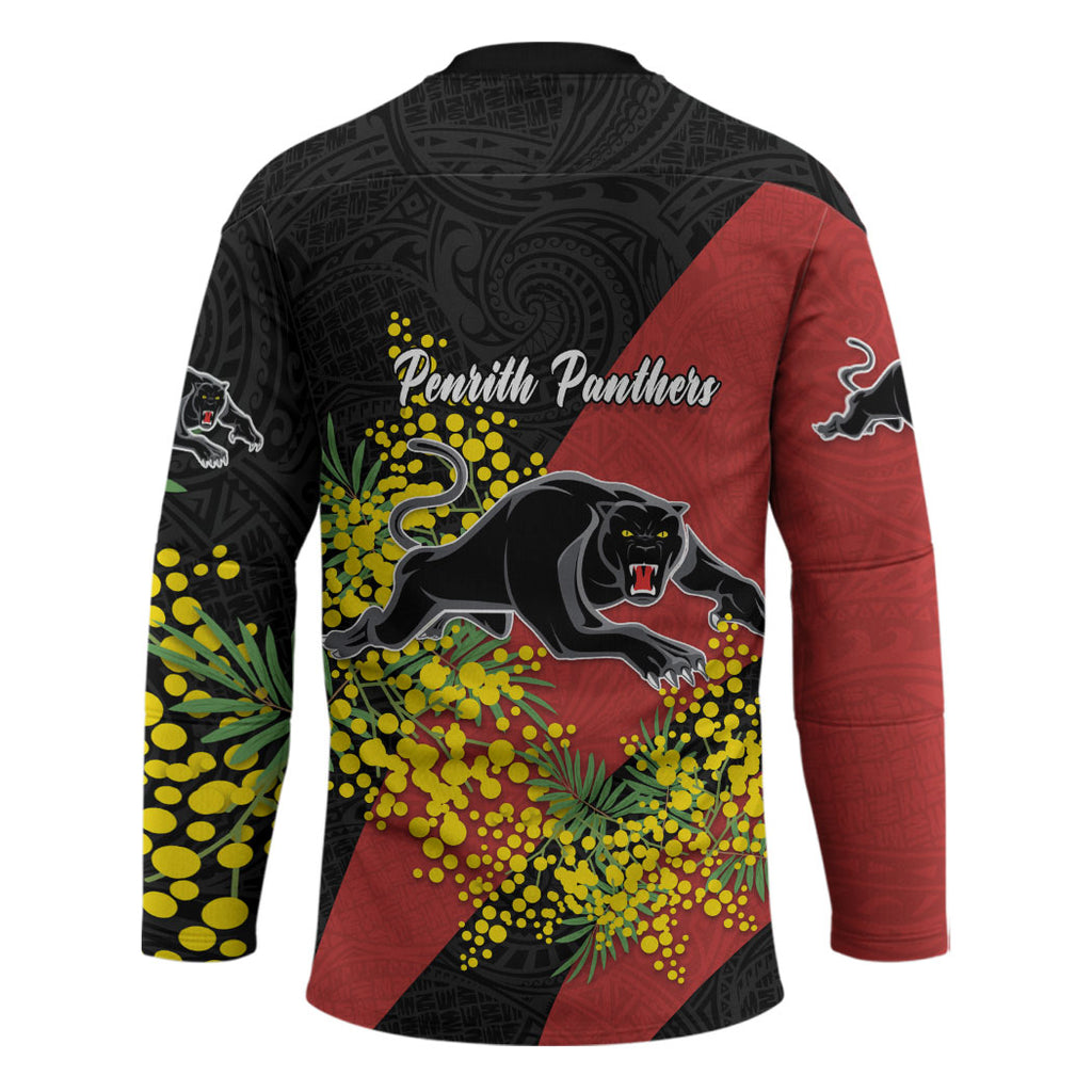 Penrith Panthers Hockey Jersey Golden Wattle Floral Polynesian - Australian Flower - Rugby Mascot