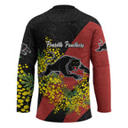 Penrith Panthers Hockey Jersey Golden Wattle Floral Polynesian - Australian Flower - Rugby Mascot
