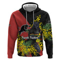 Penrith Panthers Hoodie Golden Wattle Floral Polynesian - Australian Flower - Rugby Mascot