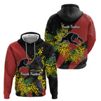 Penrith Panthers Hoodie Golden Wattle Floral Polynesian - Australian Flower - Rugby Mascot
