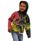 Penrith Panthers Kid Hoodie Golden Wattle Floral Polynesian - Australian Flower - Rugby Mascot