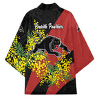 Penrith Panthers Kimono Golden Wattle Floral Polynesian - Australian Flower - Rugby Mascot