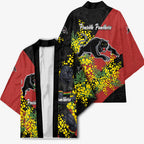 Penrith Panthers Kimono Golden Wattle Floral Polynesian - Australian Flower - Rugby Mascot