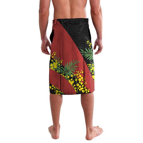 Penrith Panthers Lavalava Golden Wattle Floral Polynesian - Australian Flower - Rugby Mascot