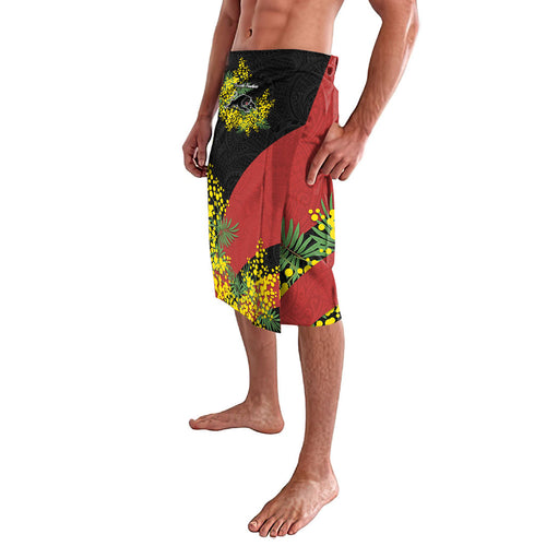 Penrith Panthers Lavalava Golden Wattle Floral Polynesian - Australian Flower - Rugby Mascot