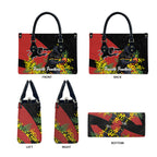 Penrith Panthers Leather Bag Golden Wattle Floral Polynesian - Australian Flower - Rugby Mascot