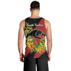 Penrith Panthers Men Tank Top Golden Wattle Floral Polynesian - Australian Flower - Rugby Mascot