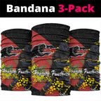 Penrith Panthers Neck Gaiter Golden Wattle Floral Polynesian - Australian Flower - Rugby Mascot
