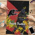Penrith Panthers Puzzle Golden Wattle Floral Polynesian - Australian Flower - Rugby Mascot