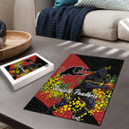 Penrith Panthers Puzzle Golden Wattle Floral Polynesian - Australian Flower - Rugby Mascot