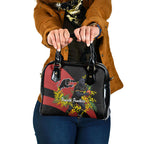 Penrith Panthers Shoulder Handbag Golden Wattle Floral Polynesian - Australian Flower - Rugby Mascot