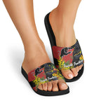 Penrith Panthers Slide Sandals Golden Wattle Floral Polynesian - Australian Flower - Rugby Mascot