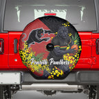 Penrith Panthers Spare Tire Cover Golden Wattle Floral Polynesian - Australian Flower - Rugby Mascot