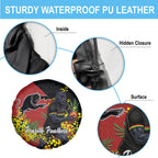Penrith Panthers Spare Tire Cover Golden Wattle Floral Polynesian - Australian Flower - Rugby Mascot