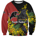 Penrith Panthers Sweatshirt Golden Wattle Floral Polynesian - Australian Flower - Rugby Mascot