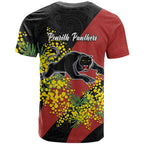 Penrith Panthers T Shirt Golden Wattle Floral Polynesian - Australian Flower - Rugby Mascot