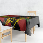 Penrith Panthers Tablecloth Golden Wattle Floral Polynesian - Australian Flower - Rugby Mascot