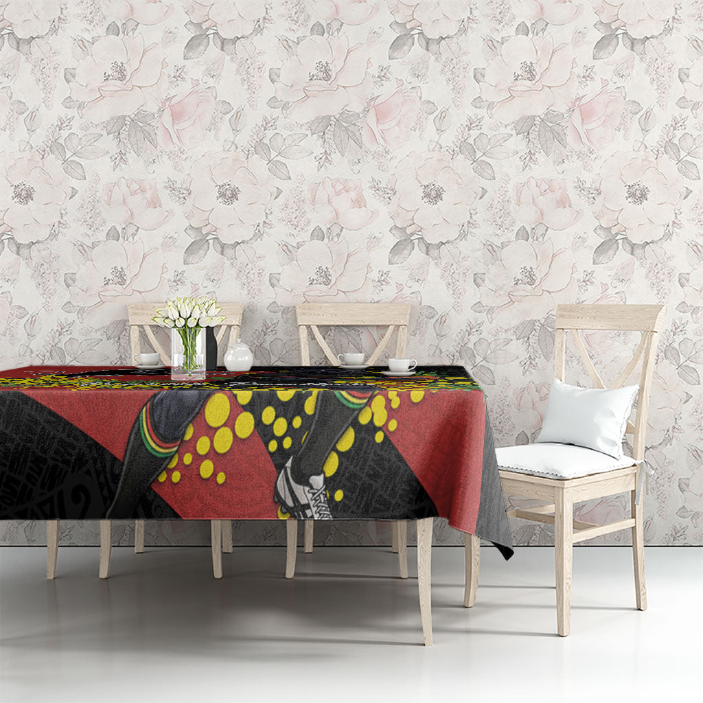 Penrith Panthers Tablecloth Golden Wattle Floral Polynesian - Australian Flower - Rugby Mascot