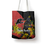 Penrith Panthers Tote Bag Golden Wattle Floral Polynesian - Australian Flower - Rugby Mascot