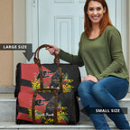 Penrith Panthers Travel Bag Golden Wattle Floral Polynesian - Australian Flower - Rugby Mascot