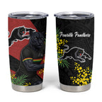 Penrith Panthers Tumbler Cup Golden Wattle Floral Polynesian - Australian Flower - Rugby Mascot