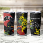Penrith Panthers Tumbler Cup Golden Wattle Floral Polynesian - Australian Flower - Rugby Mascot