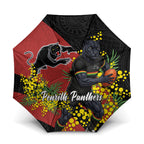 Penrith Panthers Umbrella Golden Wattle Floral Polynesian - Australian Flower - Rugby Mascot