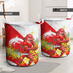 Dolphins Laundry Basket Golden Wattle Floral Polynesian - Australian Flower - Rugby Mascot