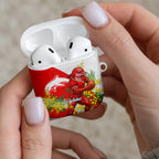 Dolphins AirPods Case Golden Wattle Floral Polynesian - Australian Flower - Rugby Mascot