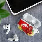 Dolphins AirPods Case Golden Wattle Floral Polynesian - Australian Flower - Rugby Mascot