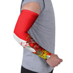 Dolphins Arm Sleeves Golden Wattle Floral Polynesian - Australian Flower - Rugby Mascot