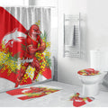 Dolphins Bathroom Set Golden Wattle Floral Polynesian - Australian Flower - Rugby Mascot