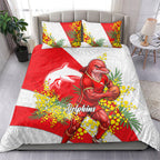 Dolphins Bedding Set Golden Wattle Floral Polynesian - Australian Flower - Rugby Mascot