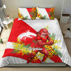 Dolphins Bedding Set Golden Wattle Floral Polynesian - Australian Flower - Rugby Mascot