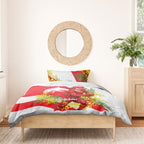 Dolphins Bedding Set Golden Wattle Floral Polynesian - Australian Flower - Rugby Mascot