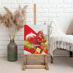 Dolphins Canvas Wall Art Golden Wattle Floral Polynesian - Australian Flower - Rugby Mascot