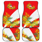 Dolphins Car Mats Golden Wattle Floral Polynesian - Australian Flower - Rugby Mascot