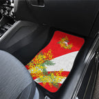 Dolphins Car Mats Golden Wattle Floral Polynesian - Australian Flower - Rugby Mascot