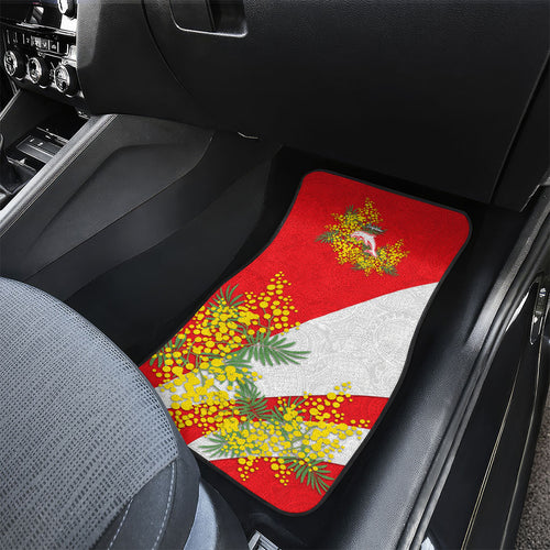 Dolphins Car Mats Golden Wattle Floral Polynesian - Australian Flower - Rugby Mascot