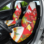 Dolphins Car Seat Cover Golden Wattle Floral Polynesian - Australian Flower - Rugby Mascot