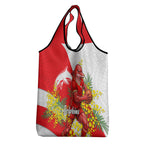 Dolphins Grocery Bag Golden Wattle Floral Polynesian - Australian Flower - Rugby Mascot