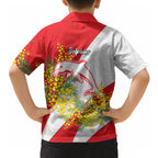 Dolphins Hawaiian Shirt Golden Wattle Floral Polynesian - Australian Flower - Rugby Mascot