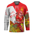 Dolphins Hockey Jersey Golden Wattle Floral Polynesian - Australian Flower - Rugby Mascot