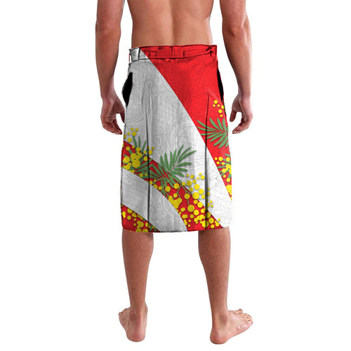 Dolphins Lavalava Golden Wattle Floral Polynesian - Australian Flower - Rugby Mascot