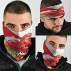 Dolphins Neck Gaiter Golden Wattle Floral Polynesian - Australian Flower - Rugby Mascot