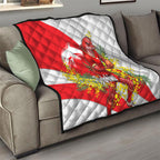 Dolphins Quilt Golden Wattle Floral Polynesian - Australian Flower - Rugby Mascot