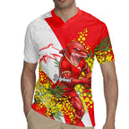 Dolphins Rugby Jersey Golden Wattle Floral Polynesian - Australian Flower - Rugby Mascot