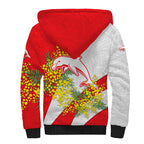 Dolphins Sherpa Hoodie Golden Wattle Floral Polynesian - Australian Flower - Rugby Mascot