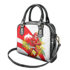 Dolphins Shoulder Handbag Golden Wattle Floral Polynesian - Australian Flower - Rugby Mascot