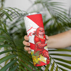 Dolphins Skinny Tumbler Golden Wattle Floral Polynesian - Australian Flower - Rugby Mascot